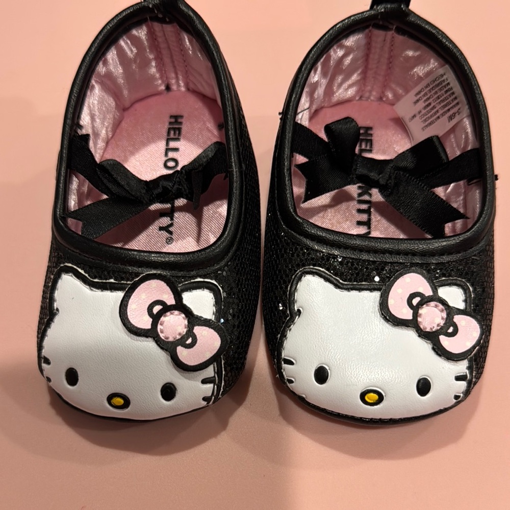 Hello Kitty Black and Pink Baby Walker Shoes